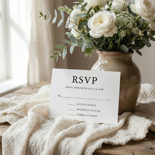 Simple Wedding RSVP Enclosure Card