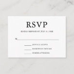 Simple Wedding RSVP Enclosure Card<br><div class="desc">Simple wedding RSVP enclosure card.</div>