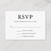 Simple Wedding RSVP Enclosure Card (Front)