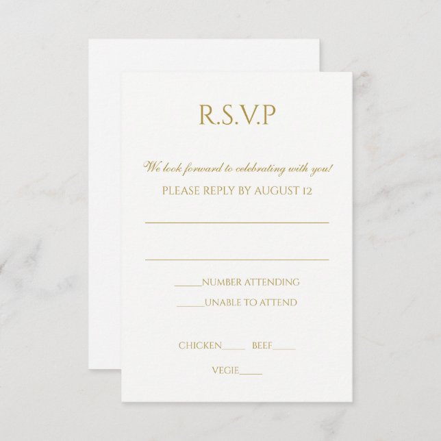 Simple Wedding RSVP PostCard (Front/Back)