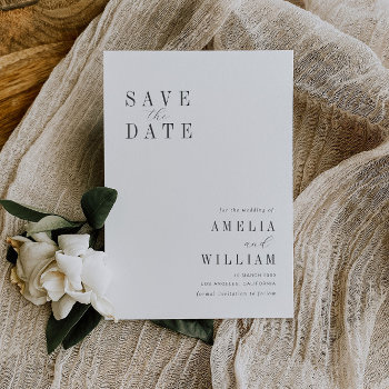 Simple Wedding Save The Date by classiqshopp at Zazzle
