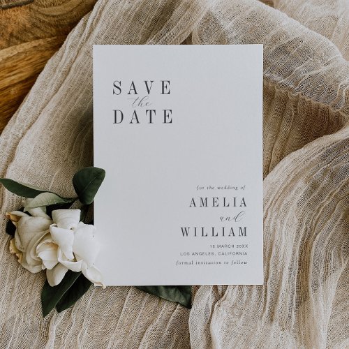 simple wedding Save the Date