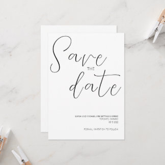 Simple Wedding Save the Date Invitation