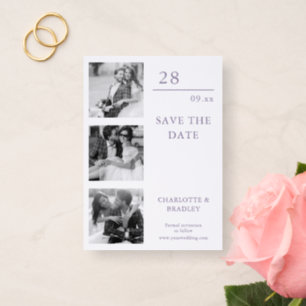 Simple Wedding Save the Date Photo Letterpress Photo Cards