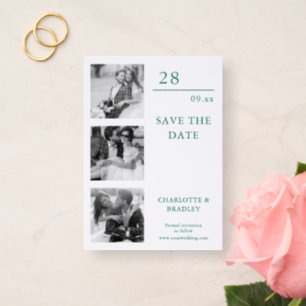 Simple Wedding Save the Date Photo Letterpress Photo Cards
