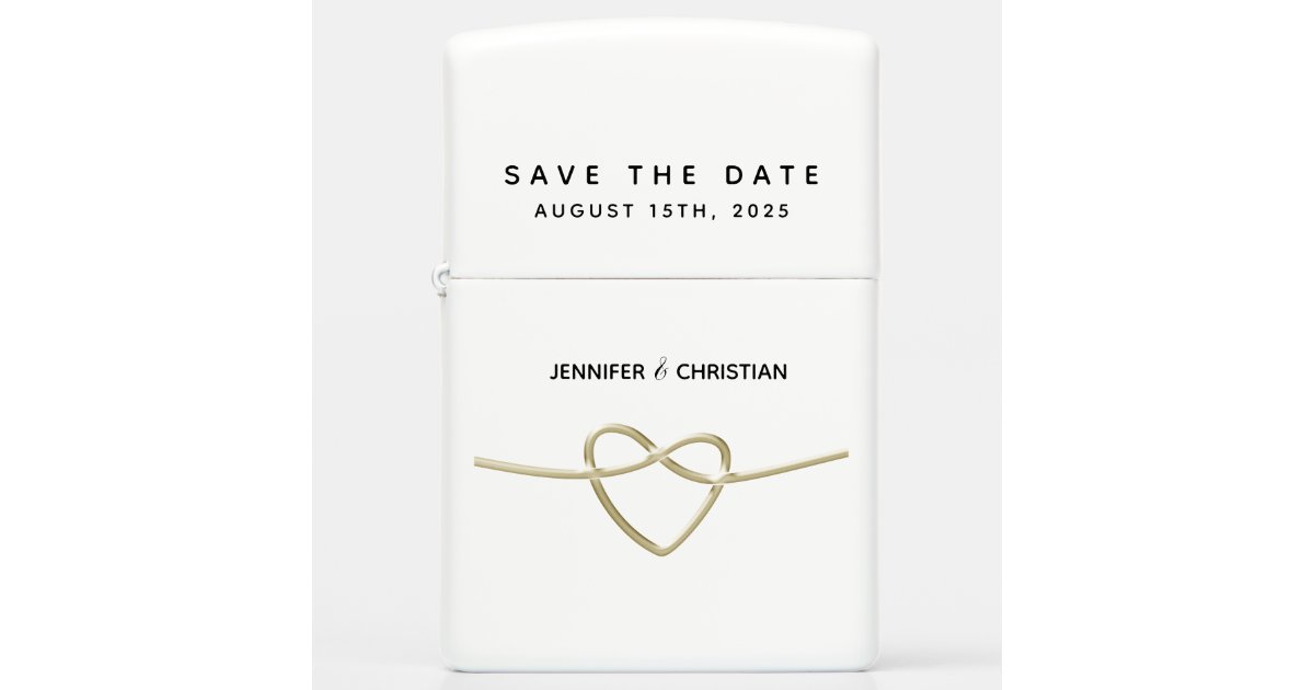 Simple Wedding Save The Date Zippo Lighter Zazzle