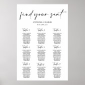 Simple Wedding Seating Chart | Zazzle