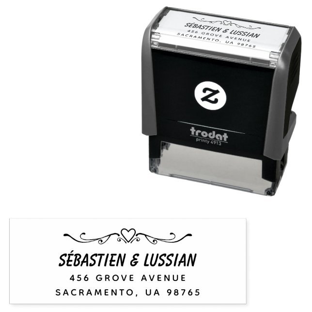 simple wedding self-inking stamp (In Situ)