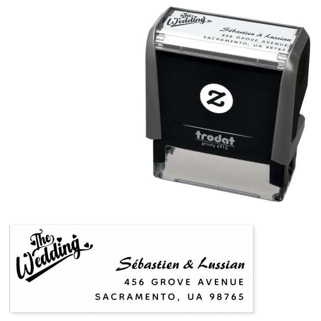 simple wedding self-inking stamp (In Situ)