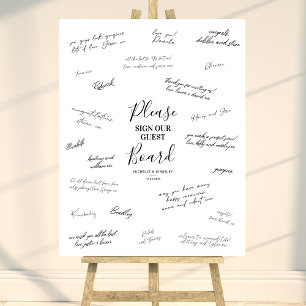 Simple Wedding Signature Guest Signing Foam Board