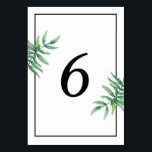 Simple Wedding Table Number Card<br><div class="desc">Simple Wedding Table Number Card</div>