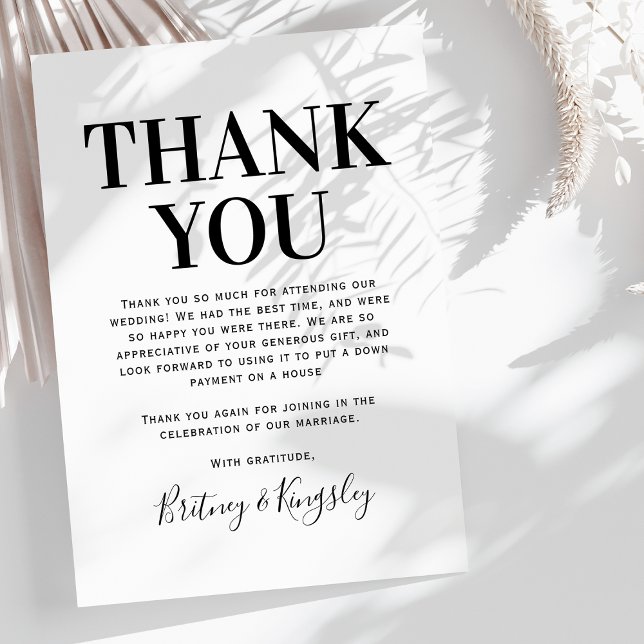 Simple Wedding Thank You Card (Creator Uploaded)
