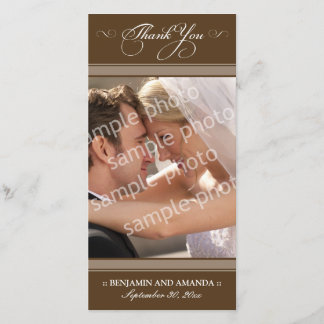 Simple Wedding Thank You Photocard (chocolate)