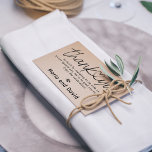Simple Wedding Thank You Rubber Stamp<br><div class="desc">Simple and modern thank you with connected heart rubber stamp for wedding traveling guest favor tag.</div>