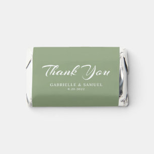 Simple Wedding Thank You Script Sage Hershey's Miniatures