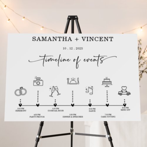Simple Wedding timeline poster 