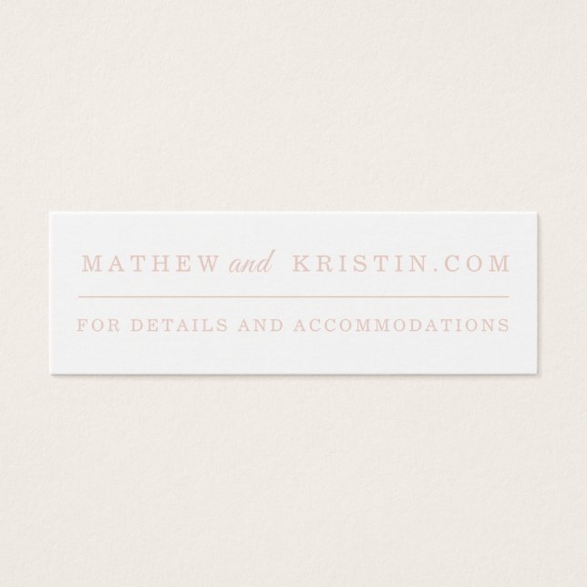 Simple Wedding Website Cards (Front)