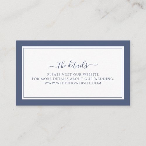 Simple Wedding Website Enclosure Card