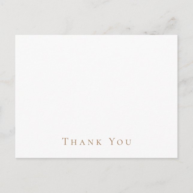 Simple Wedding Wedding Thank You Postcard (Front)