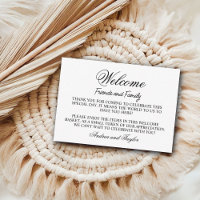 Simple Wedding Welcome Gift Bag Basket Place Card