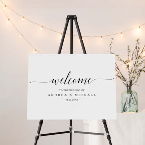 Simple Wedding Welcome Sign Romantic Calligraphy