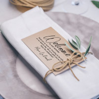 Simple Wedding Welcome Thank You