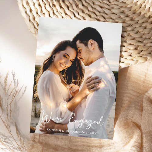 Simple Wedding Were Engaged To Be Married Photo  Invitation