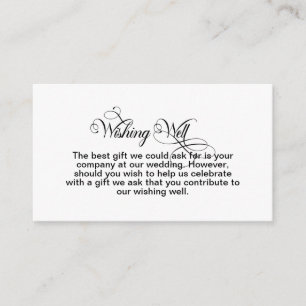 Simple Wedding Wishing Well Enclosure Card