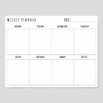 Simple Weekly Planner Poster