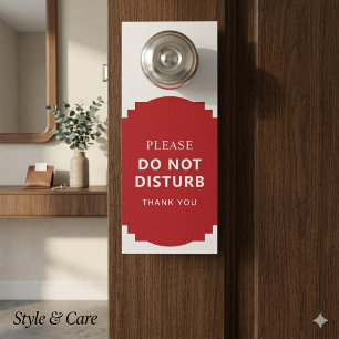 Simple Welcome and Do Not Disturb Reversible Door Hanger