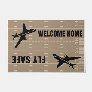 Simple Welcome Doormat, Airplane Mat