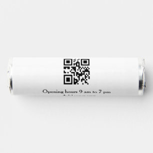 Simple welcome opening welcome barcode QR add name Breath Savers® Mints