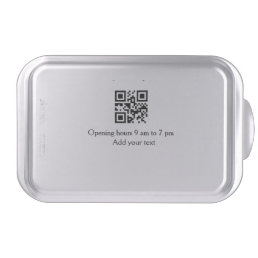 Simple welcome opening welcome barcode QR add name Cake Pan