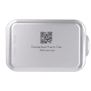Simple welcome opening welcome barcode QR add name Cake Pan
