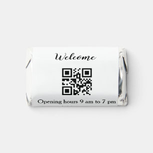 Simple welcome opening welcome barcode QR add name Hershey's Miniatures