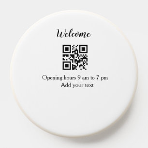 Simple welcome opening welcome barcode QR add name PopSocket