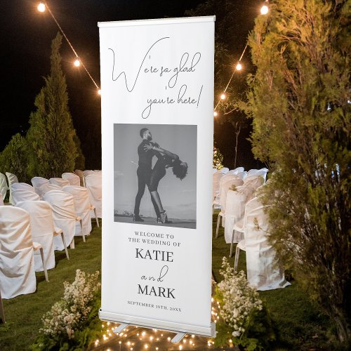 Simple Welcome To Our Wedding Photo Sign Banner
