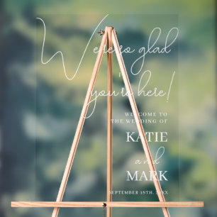 Simple Welcome To Our Wedding Sign Banner