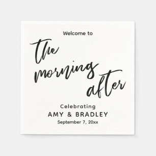 Simple Welcome to The Morning After Handwriting Napkins