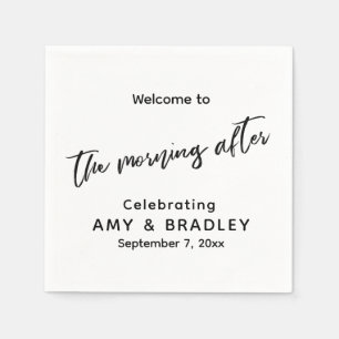 Simple Welcome to The Morning After Handwriting Napkins