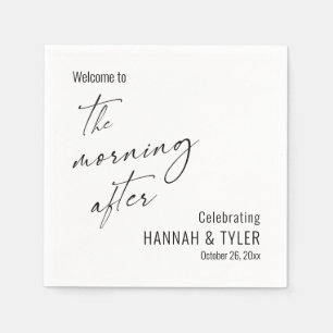 Simple Welcome to The Morning After Napkins