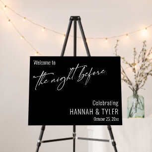 Simple Welcome to The Night Before Black Foam Board