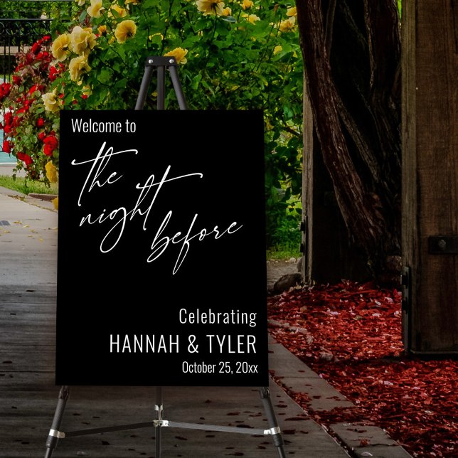 Simple Welcome to The Night Before Black Foam Board (Creator Uploaded)