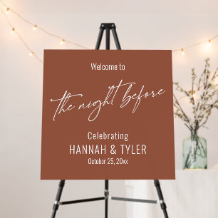 Simple Welcome to The Night Before Terracotta Foam Board