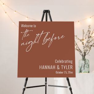 Simple Welcome to The Night Before Terracotta Foam Board