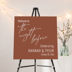 Simple Welcome to The Night Before Terracotta Foam Board