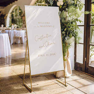 Simple Welcome Wedding Event Sign Minimal Decor 