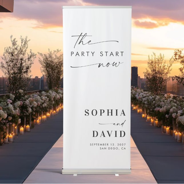 Simple Welcome Wedding Retractable Banner Template (Creator Uploaded)