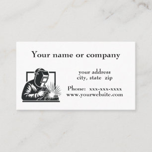 Simple welder graphic business card