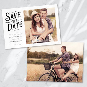 Simple Western Typography Photo Save The Date